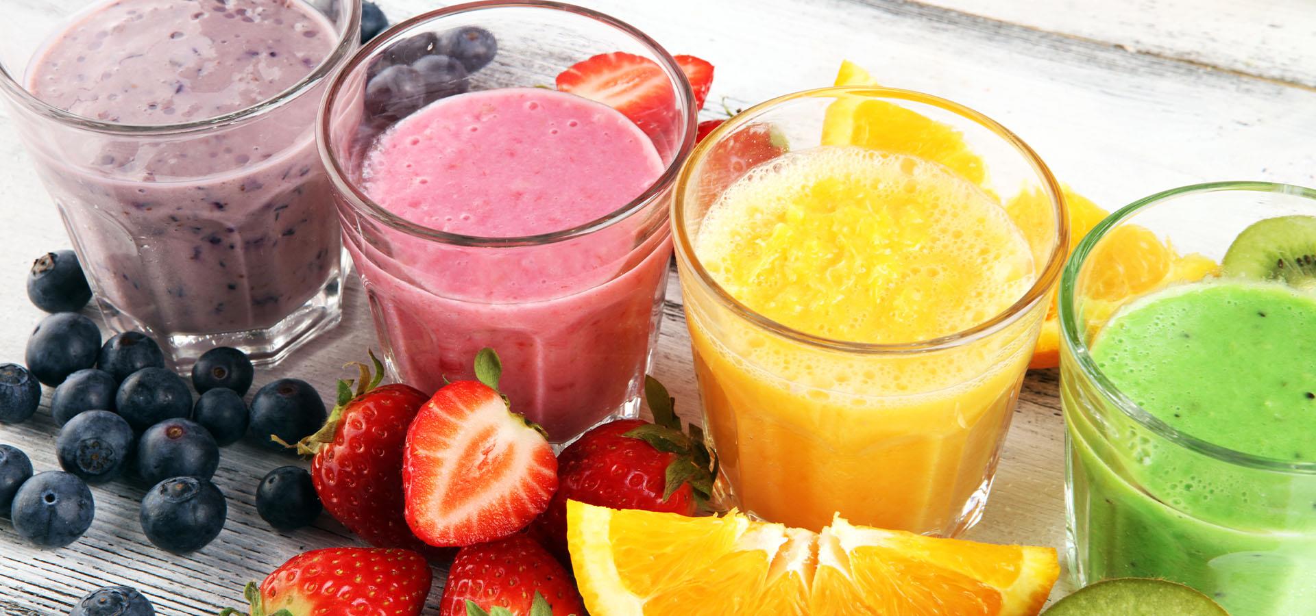 Tropical juices and smoothies